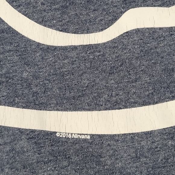 NIRVANA Rock Band Ringer Shirt M/L 21x26 Blueish Gray White - Picture 7 of 11